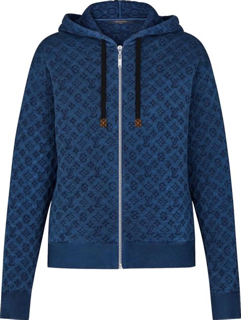 louis vuitton blue monogram sweater|louis v monogram hoodie.